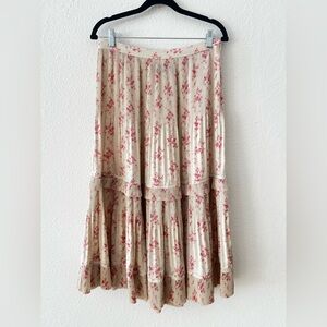 POLO Ralph Lauren Romantic Pink Floral Print Pleated Skirt Old Money 8